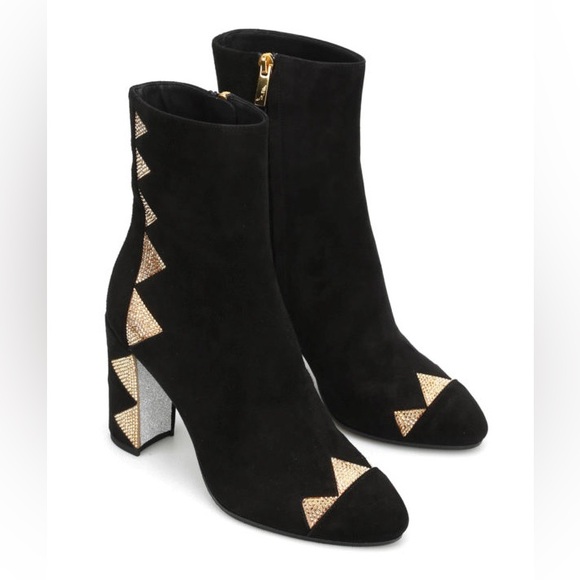 ✨RENE CAOVILLA✨Swarovski crystal embellished suede ankle boots - Picture 1 of 13